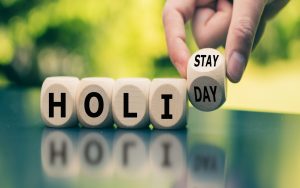Blocks spelling out holi-stay